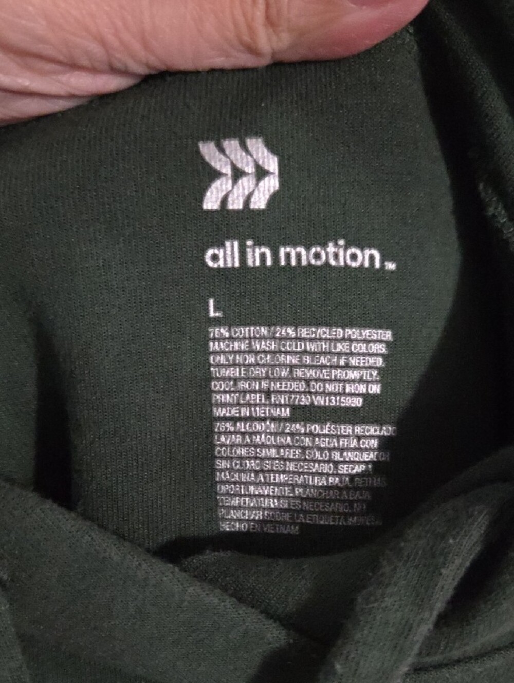 all in motion Dark Green Tie-Dye Hoodie - Picture 2 of 3